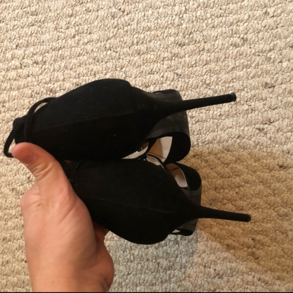 Lulu’s Black Wrap Lace Up Heels - Picture 6 of 8